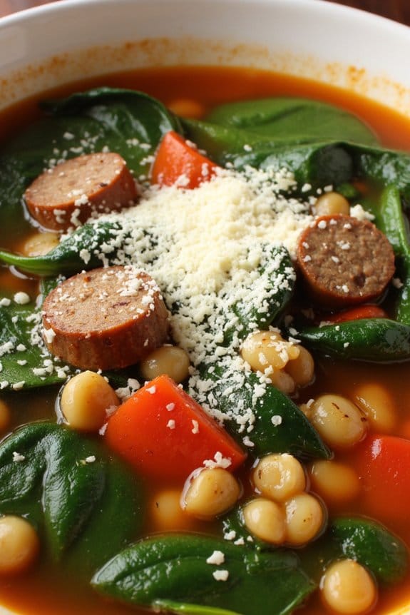 hearty spicy sausage soup