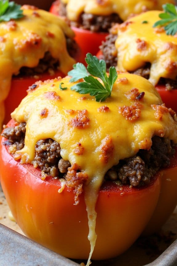 hearty stuffed pepper bake
