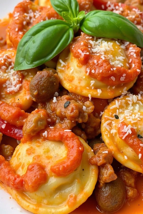 hearty tortellini with sausage