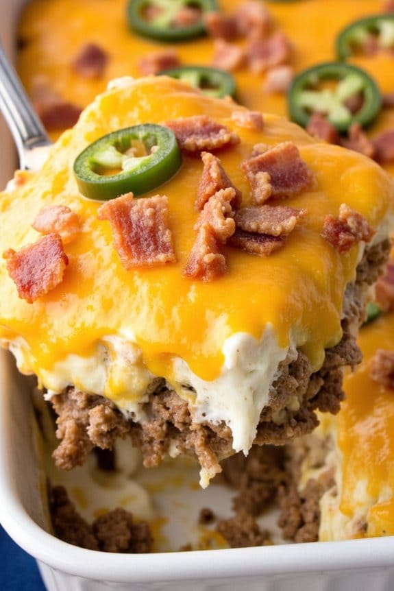 jalape o beef cheese casserole