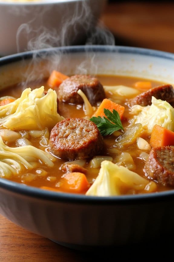 keto friendly sausage cabbage soup