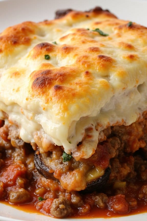layered greek moussaka casserole