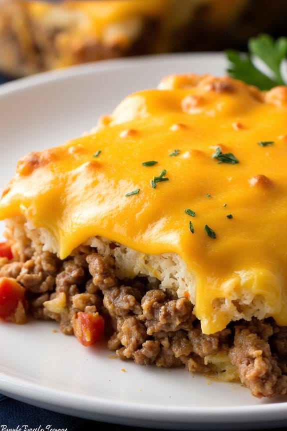 loaded hashbrown beef casserole
