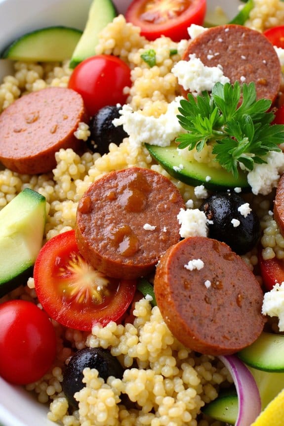 mediterranean sausage couscous salad