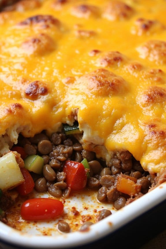 nutritious beef lentil casserole