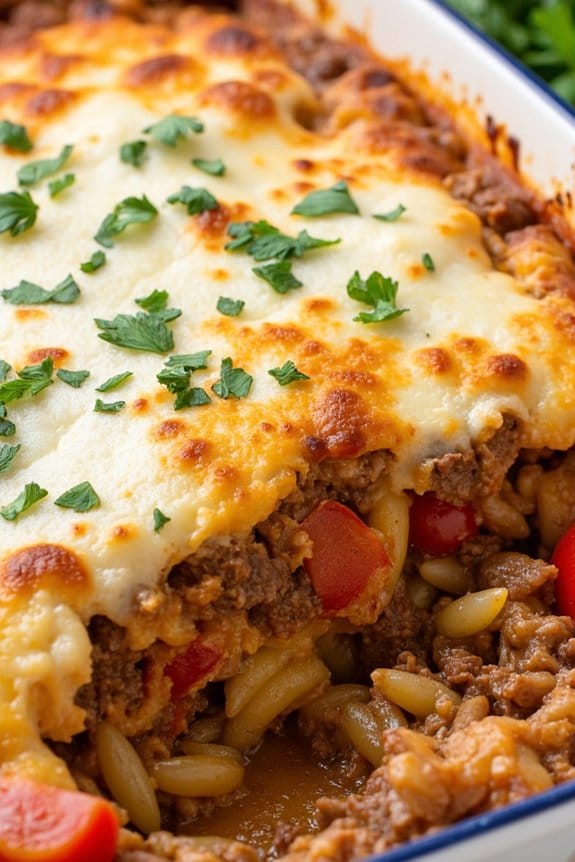 one pan greek beef casserole