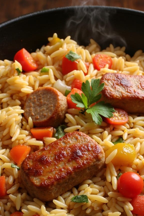one pot sausage and rice