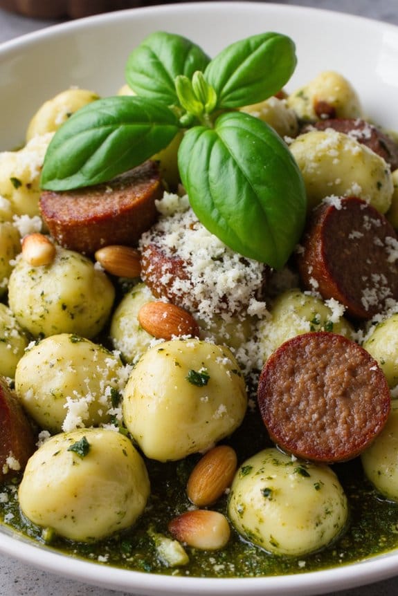 pesto sausage gnocchi delight
