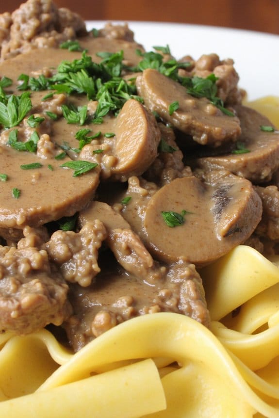 pork and mushroom stroganoff recipe