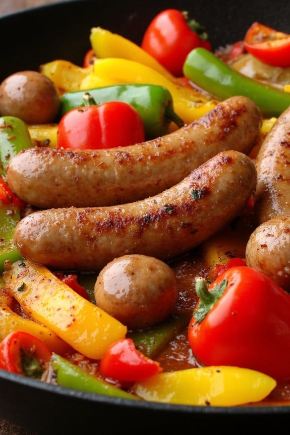 sausage and bell pepper skillet