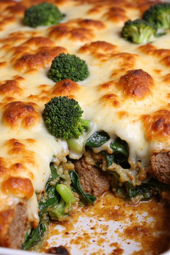 sausage and broccoli bake