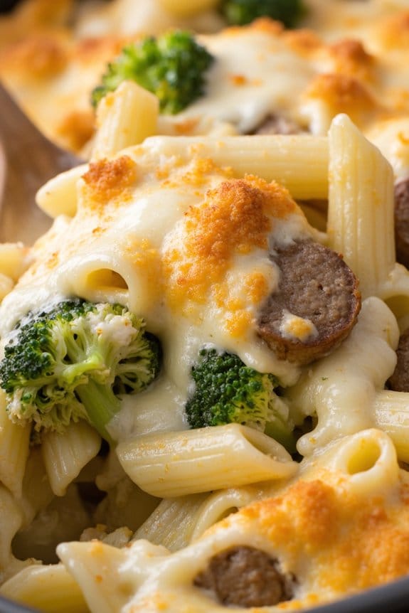 sausage and broccoli bake