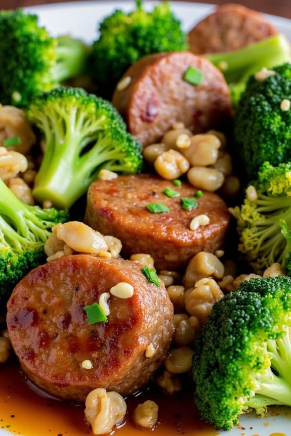 sausage and broccoli stir fry