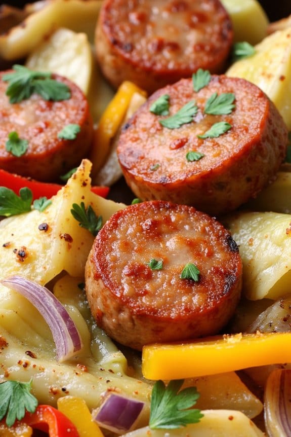 sausage and cabbage dinner