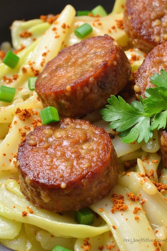 sausage and cabbage stir fry