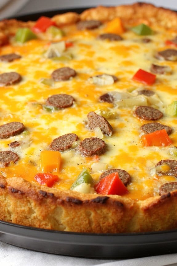 sausage and cheese frittata