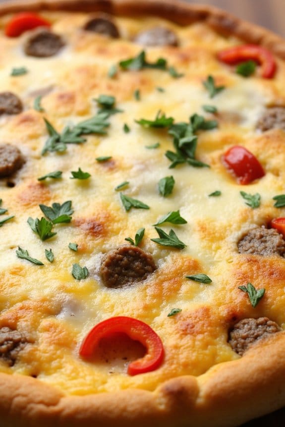 sausage and cheese frittata