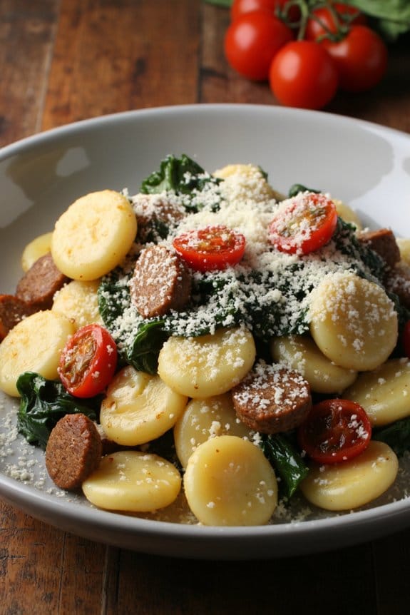 sausage and kale gnocchi