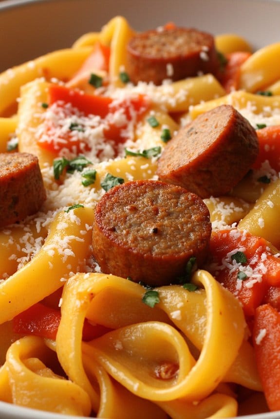 sausage and pepper pasta