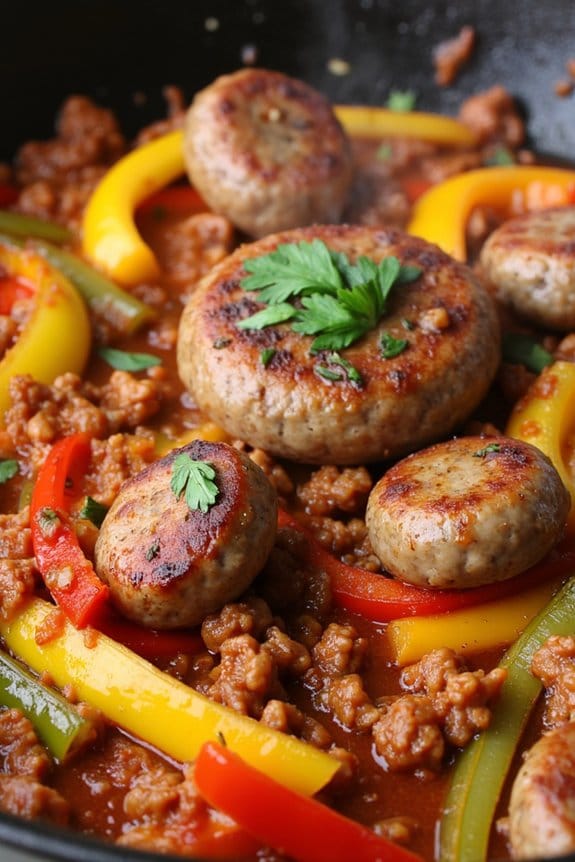 sausage and peppers skillet recipe