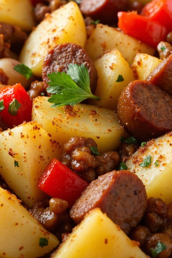 sausage and potato hash