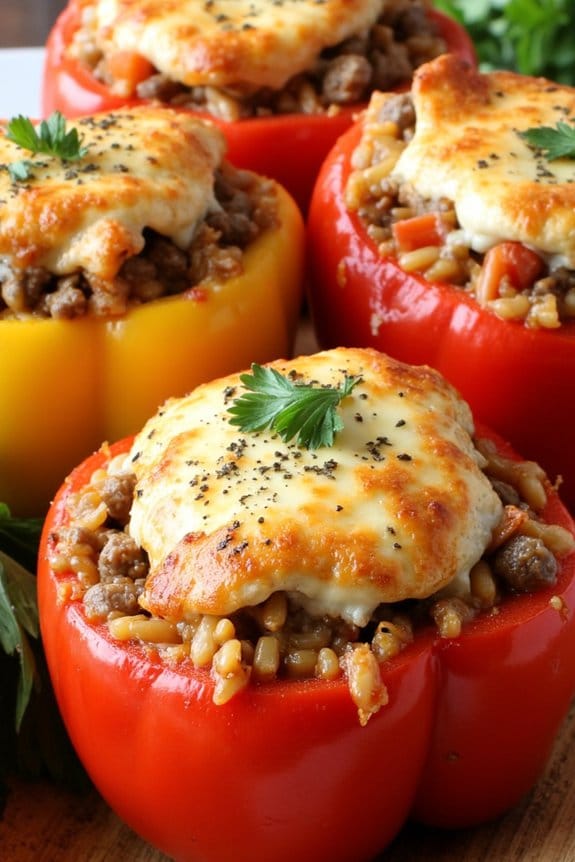 sausage and rice stuffed peppers