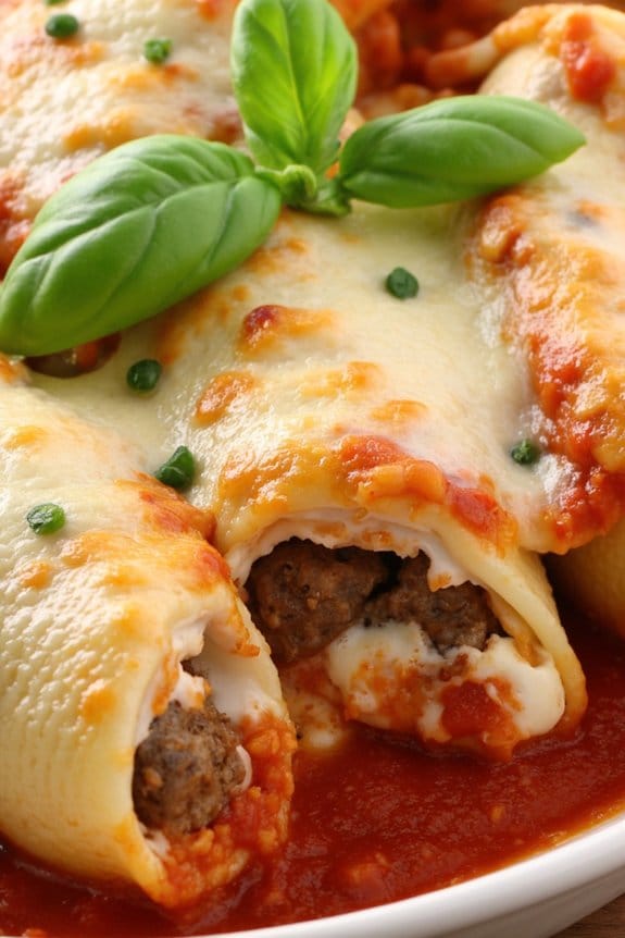 sausage and ricotta shells