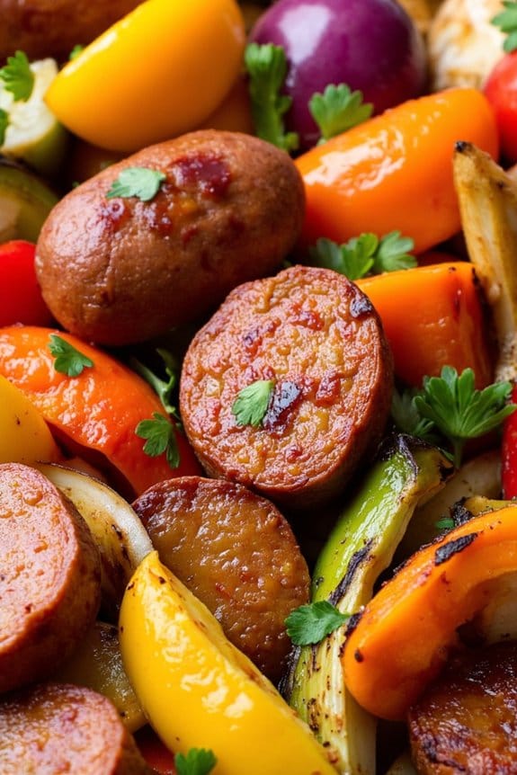 sausage and sweet potato dinner