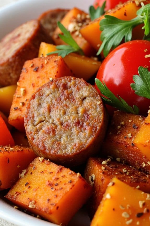 sausage and sweet potato hash