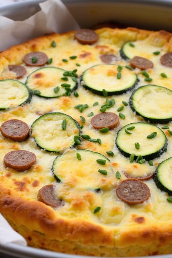 sausage and zucchini frittata