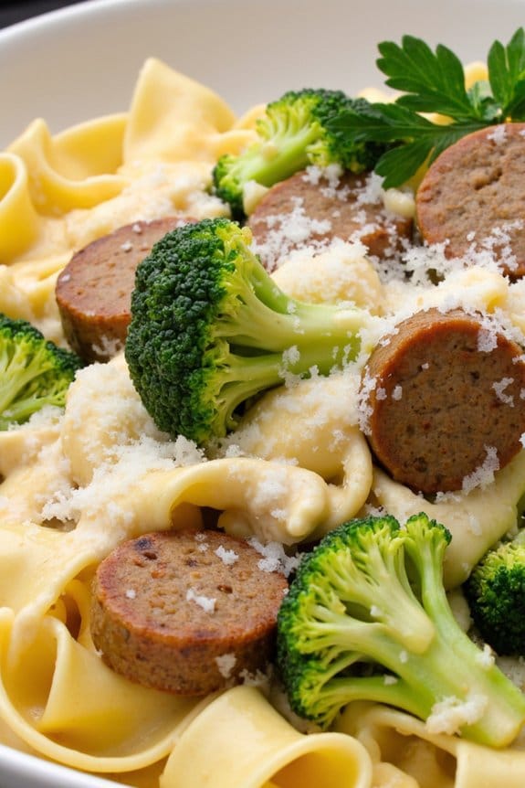 sausage broccoli alfredo recipe