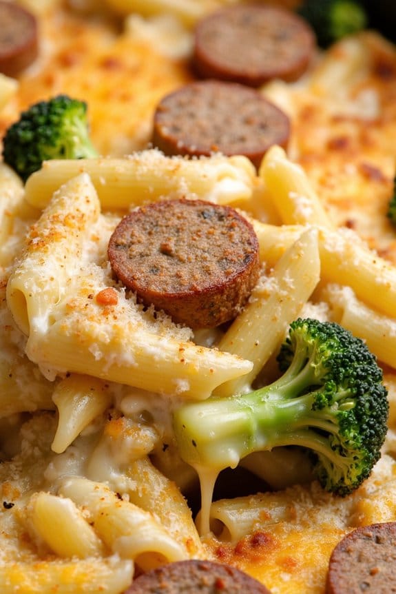 sausage broccoli pasta bake
