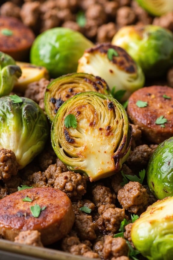 sausage brussels sprouts sheet pan