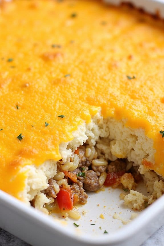 sausage cauliflower rice casserole