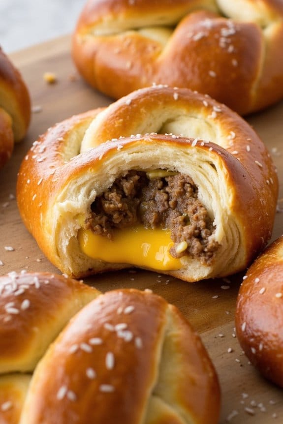 sausage cheese pretzel delights