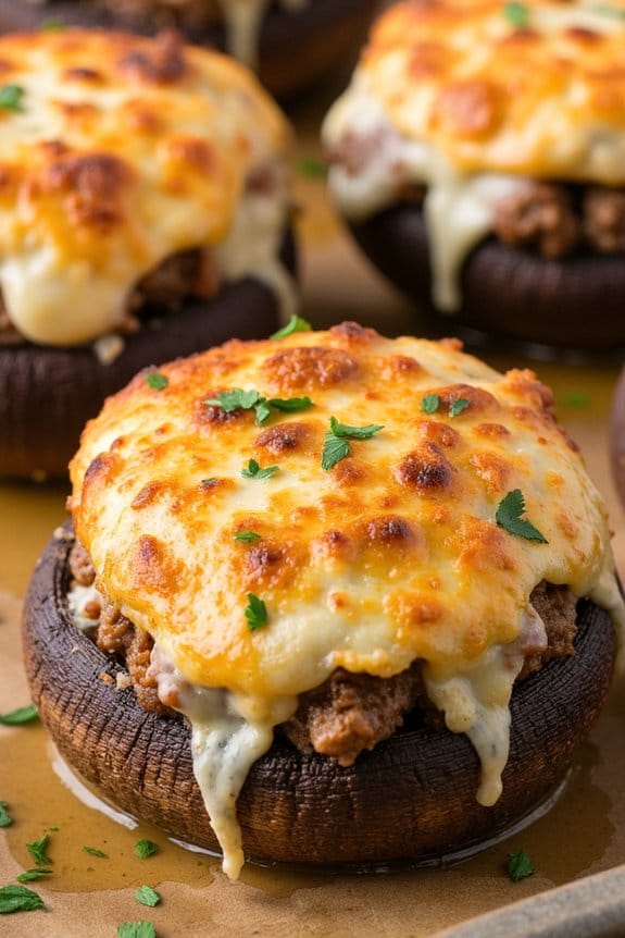 sausage cheese stuffed mushrooms