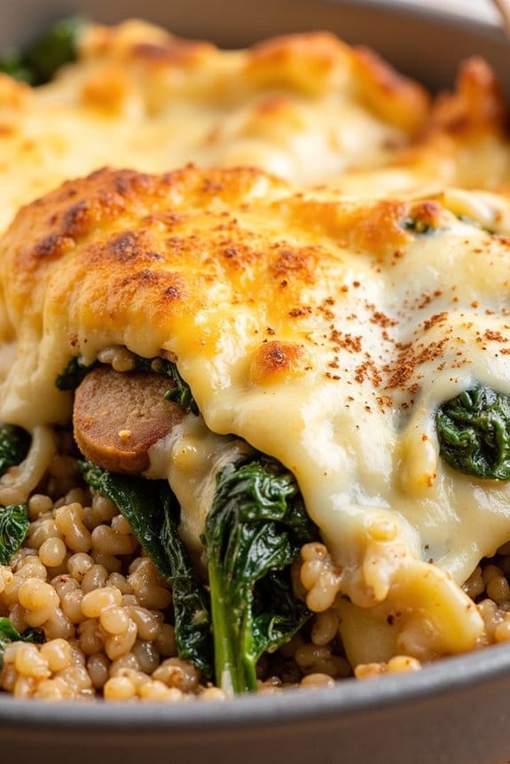 sausage kale quinoa casserole
