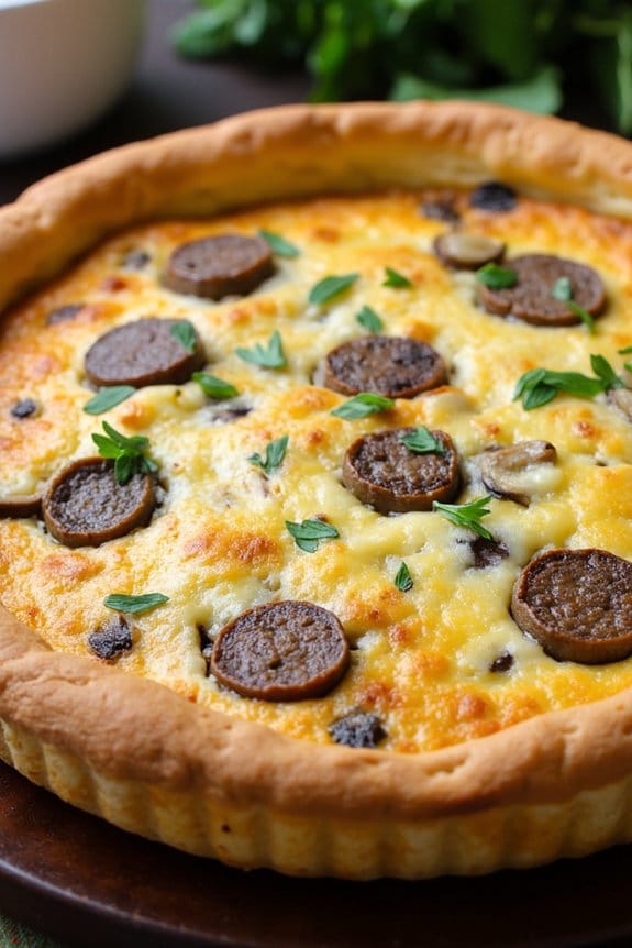 sausage mushroom egg frittata
