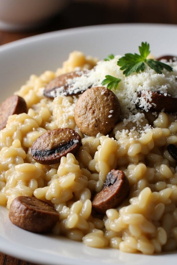 sausage mushroom risotto recipe