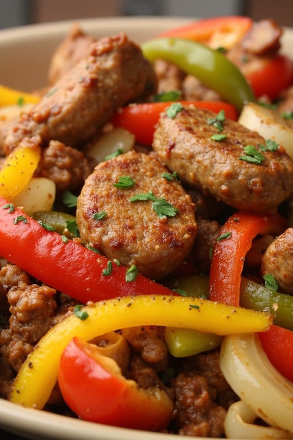 sausage peppers savory comfort