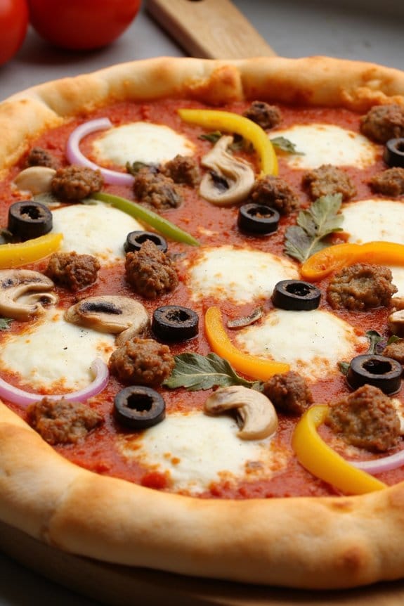 sausage pizza with toppings