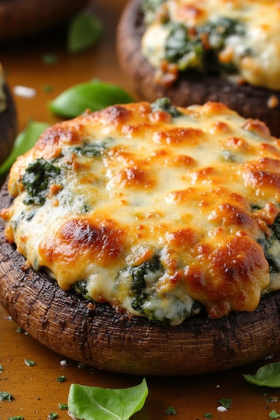 sausage spinach stuffed mushrooms
