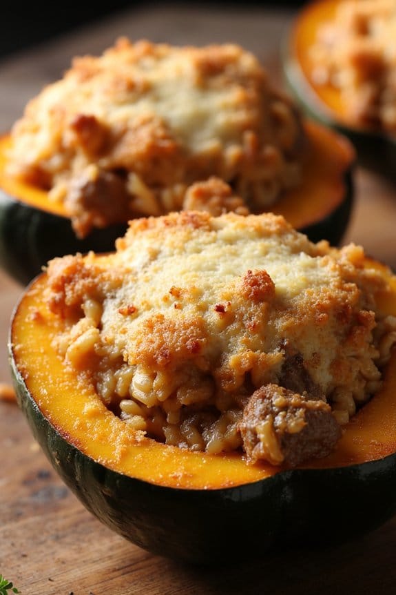 sausage stuffed acorn squash recipe