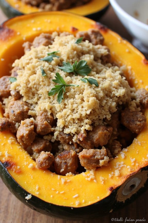 sausage stuffed acorn squash recipe