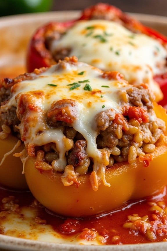 sausage stuffed bell peppers