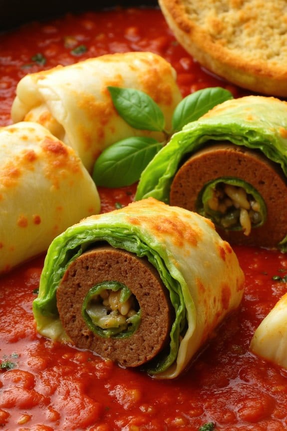 sausage stuffed cabbage rolls recipe
