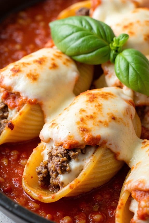 sausage stuffed pasta shells