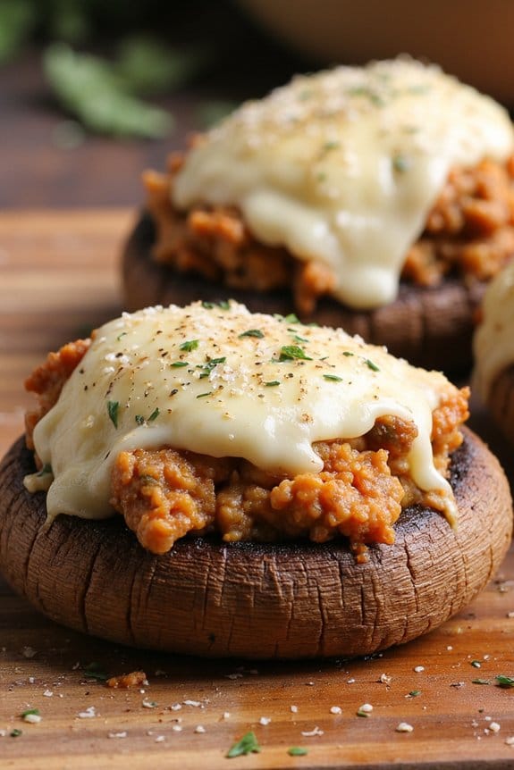 sausage stuffed portobello mushrooms recipe
