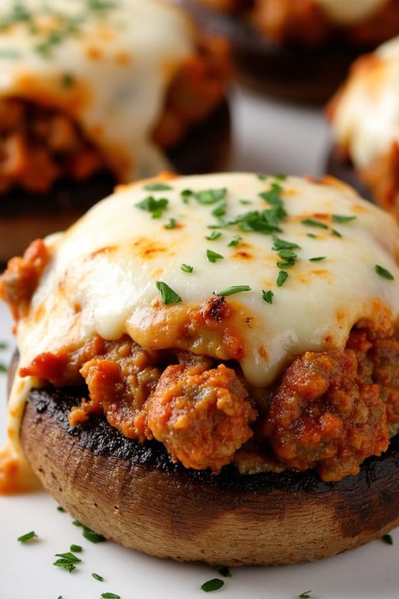 sausage stuffed portobello mushrooms recipe