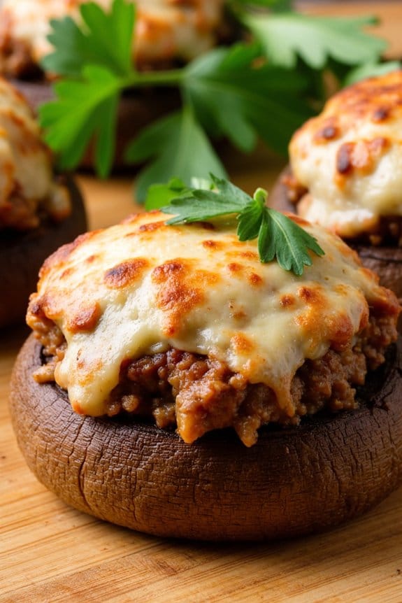 sausage stuffed portobello mushrooms recipe